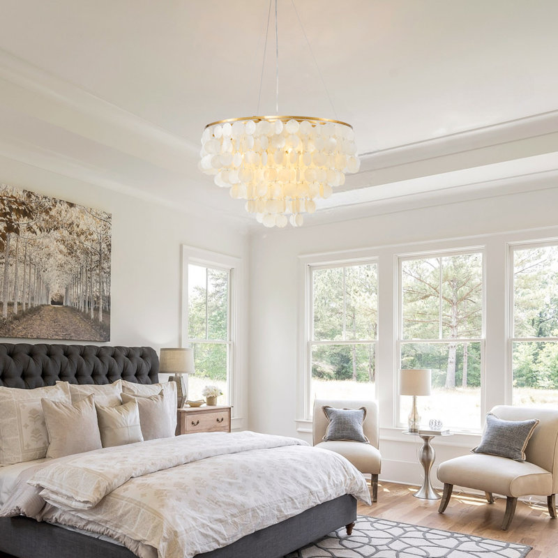 Mercer41 6-Light Dimmable Capiz Shell Chandelier & Reviews | Wayfair